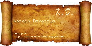 Korein Dorottya névjegykártya